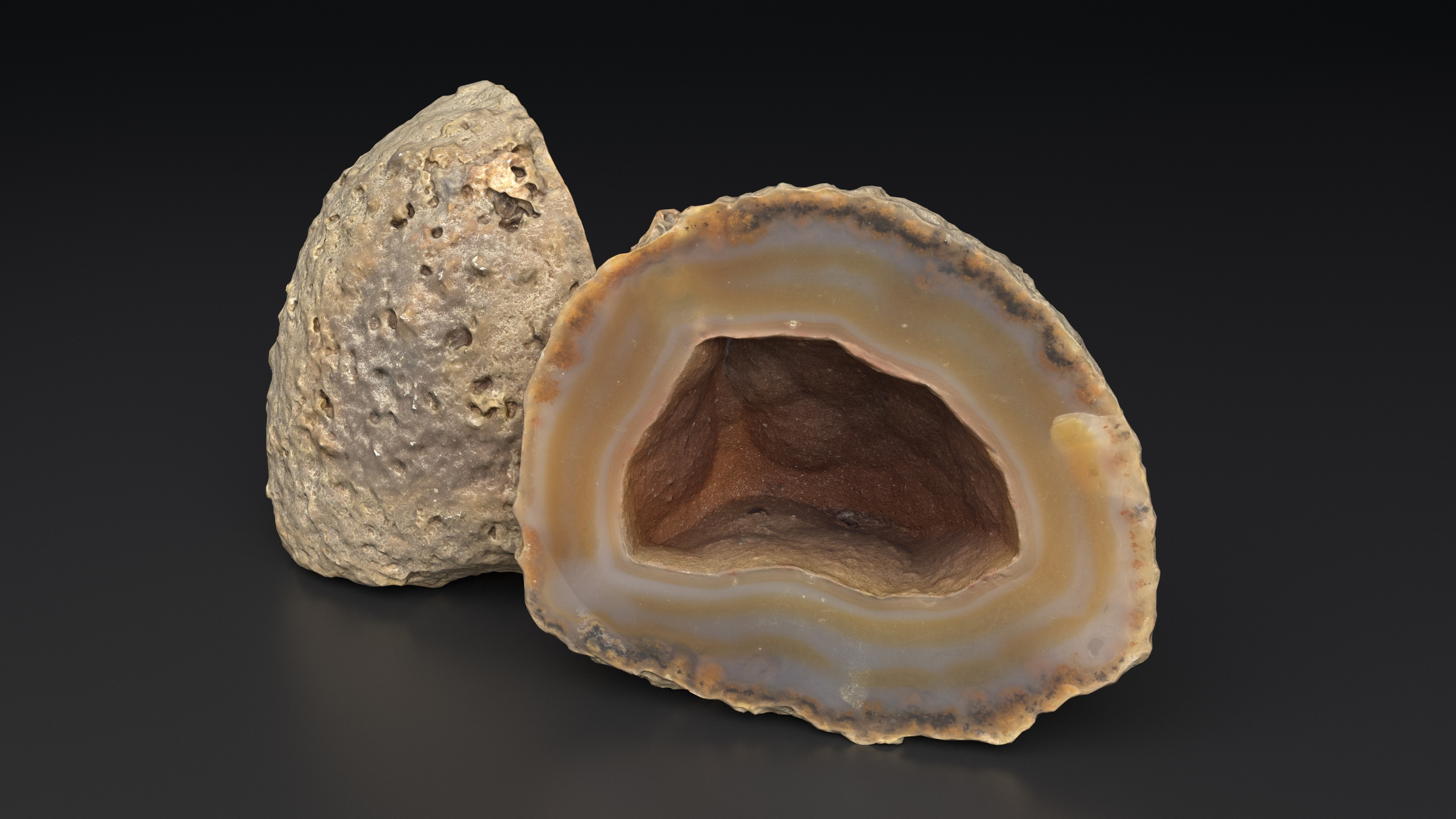 Media 1 for listing Natural Agate Geode Slice