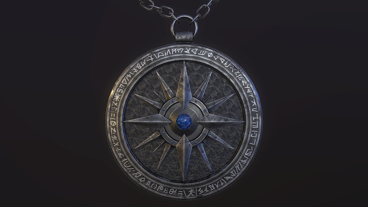 Media 1 for listing Game Ready Dark Fantasy Cult of the Blue Star Pendant