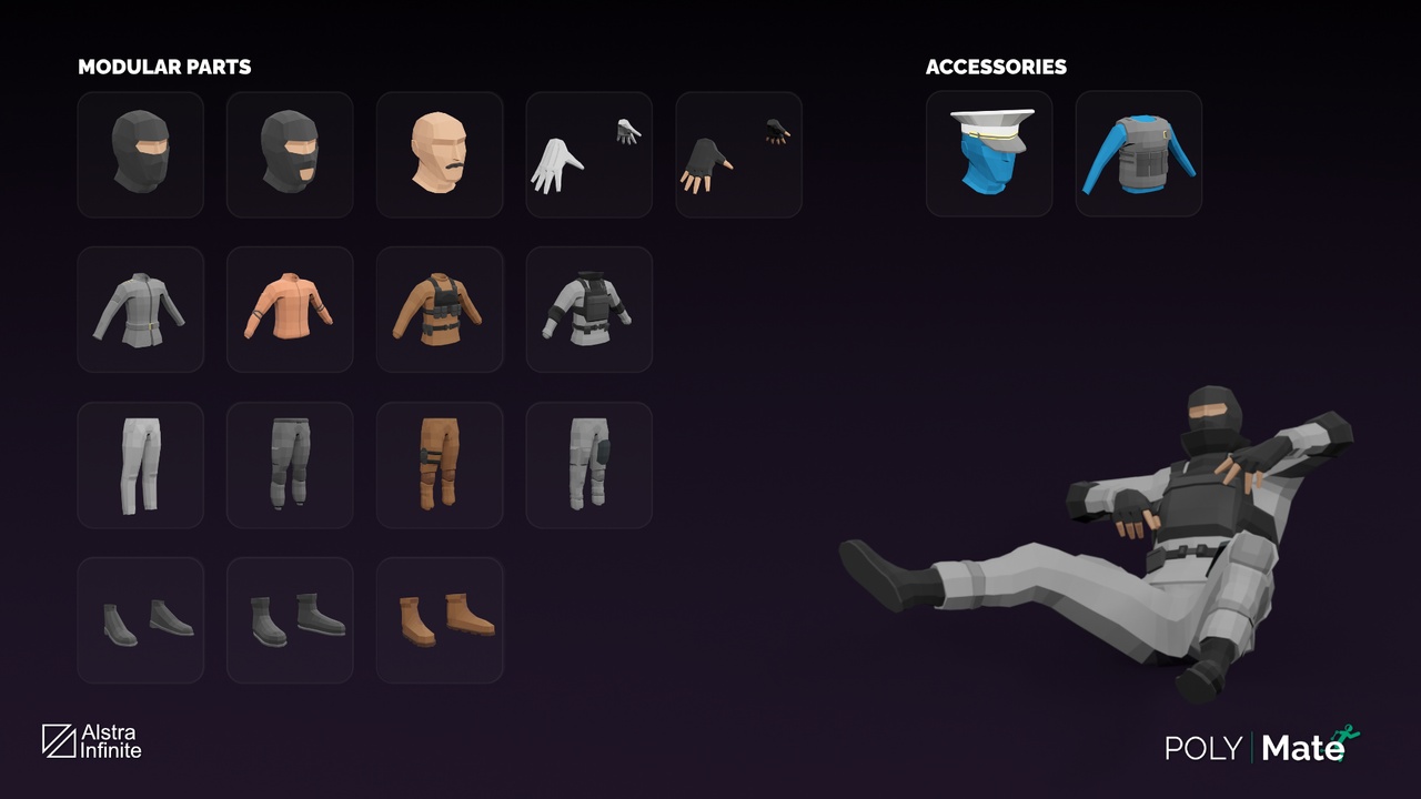Soldiers Modular Characters - PolyMate - Low Poly Assets | Fab