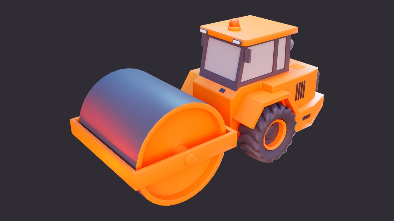 Media 1 for listing Low Poly Road Roller