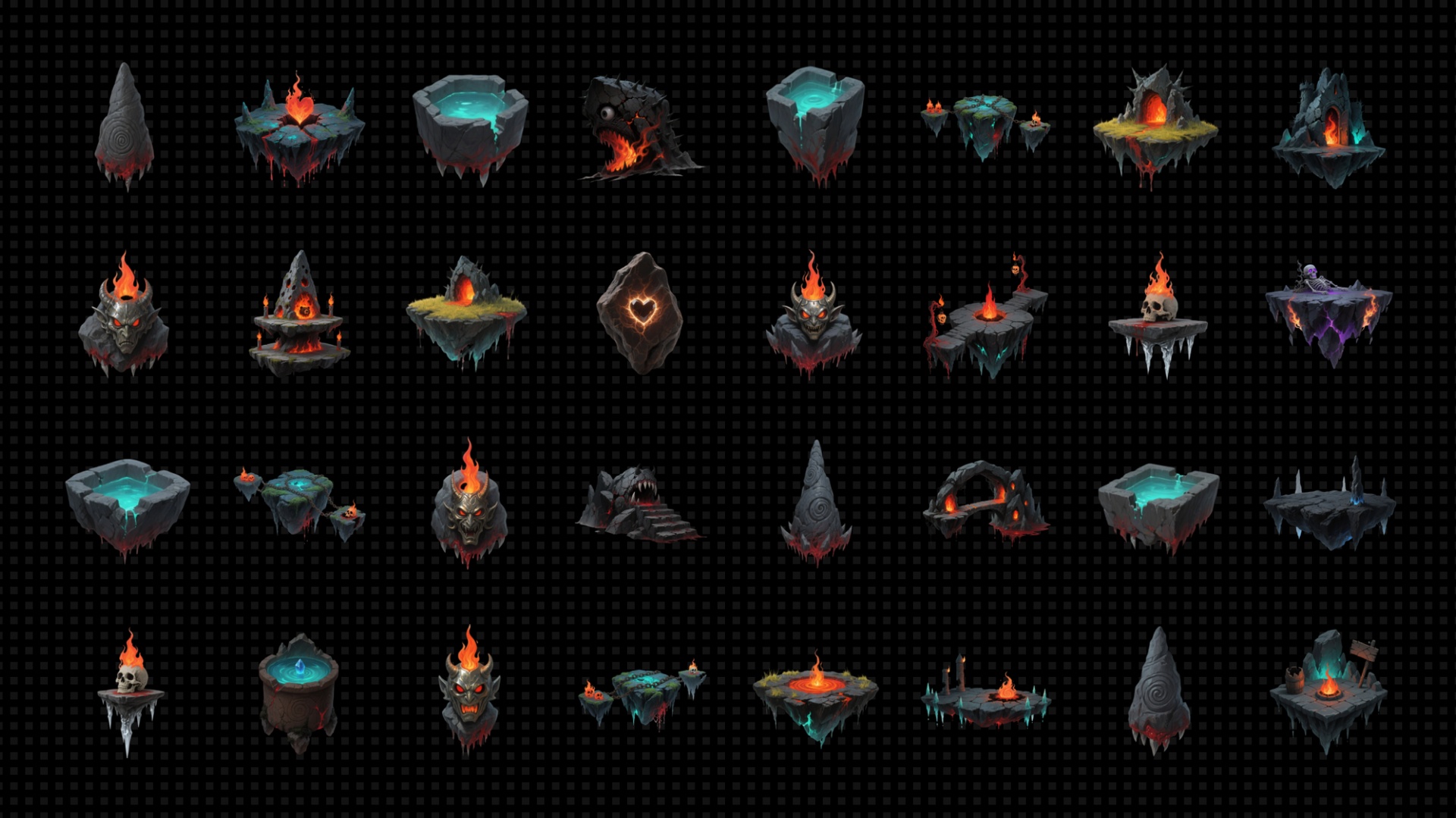 Medios 1 para el artículo Abyssal Hollow – Dark Fantasy Cave Pack V3