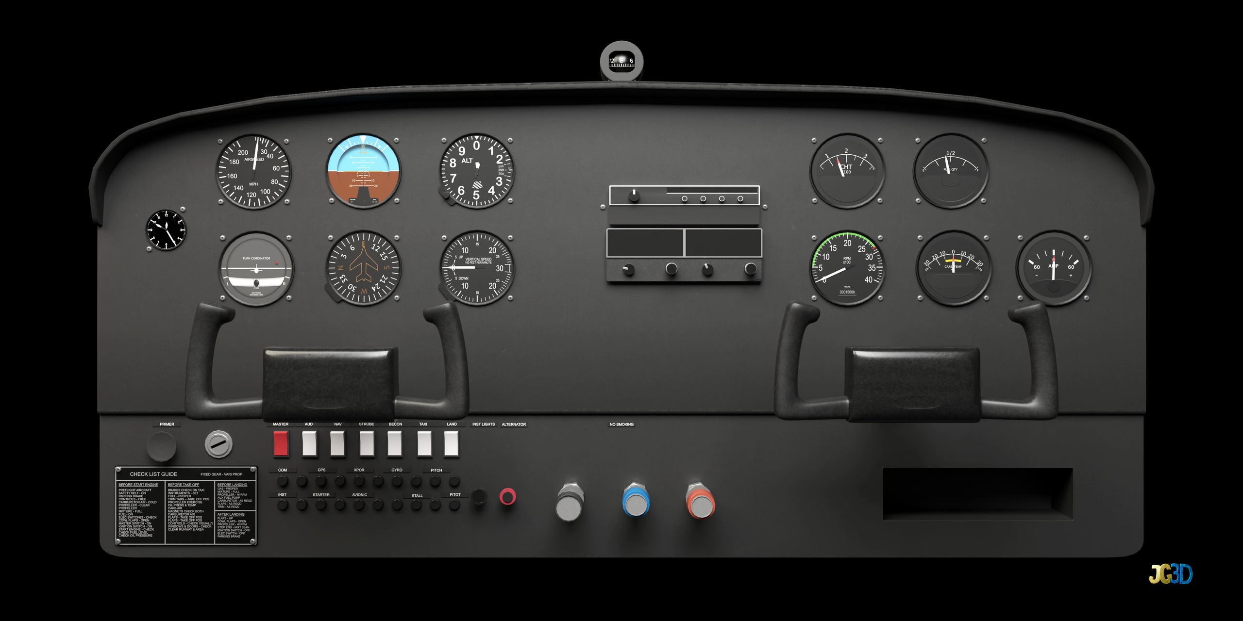 Media 1 for listing Basic Airplane Instrument Panel