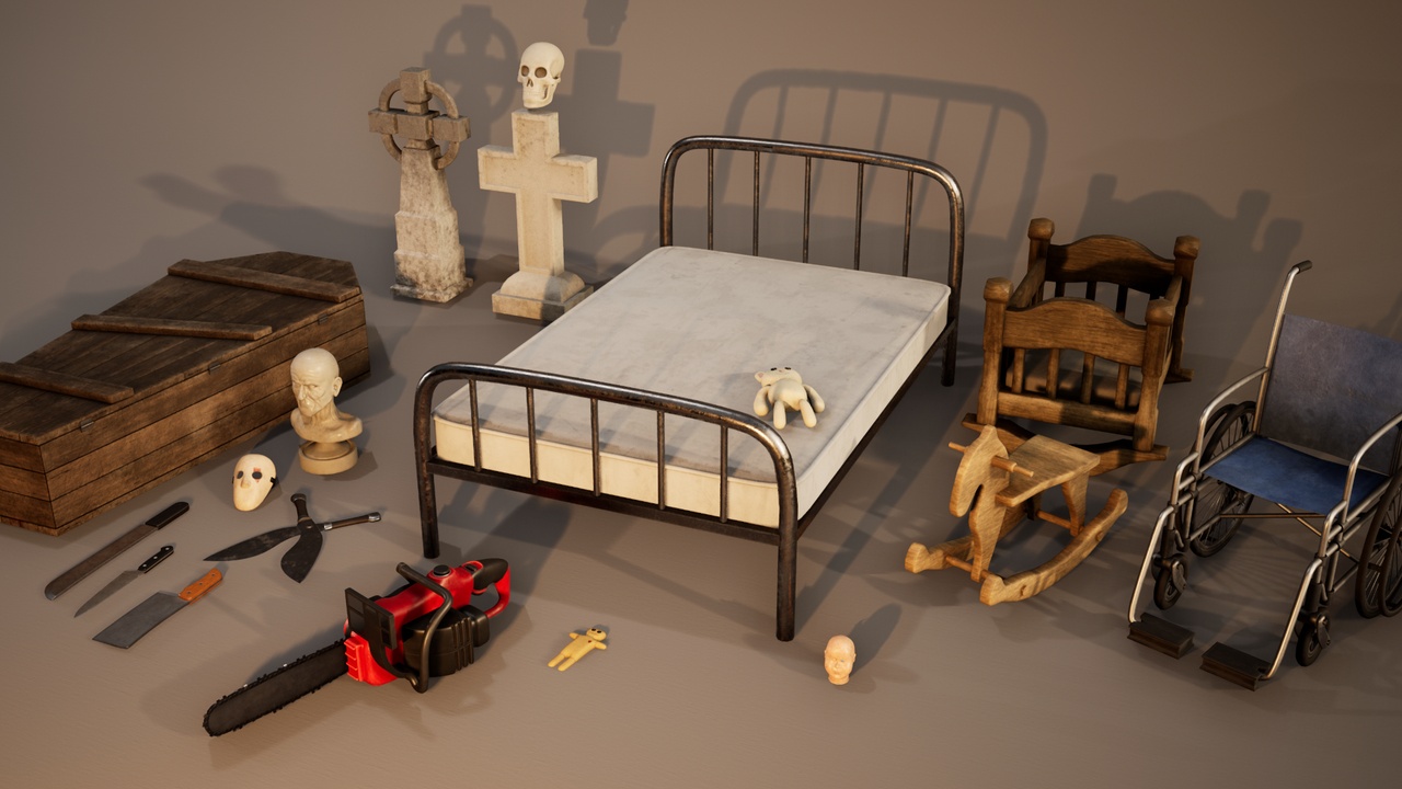 Media 1 for listing Horror Thriller Props Pack