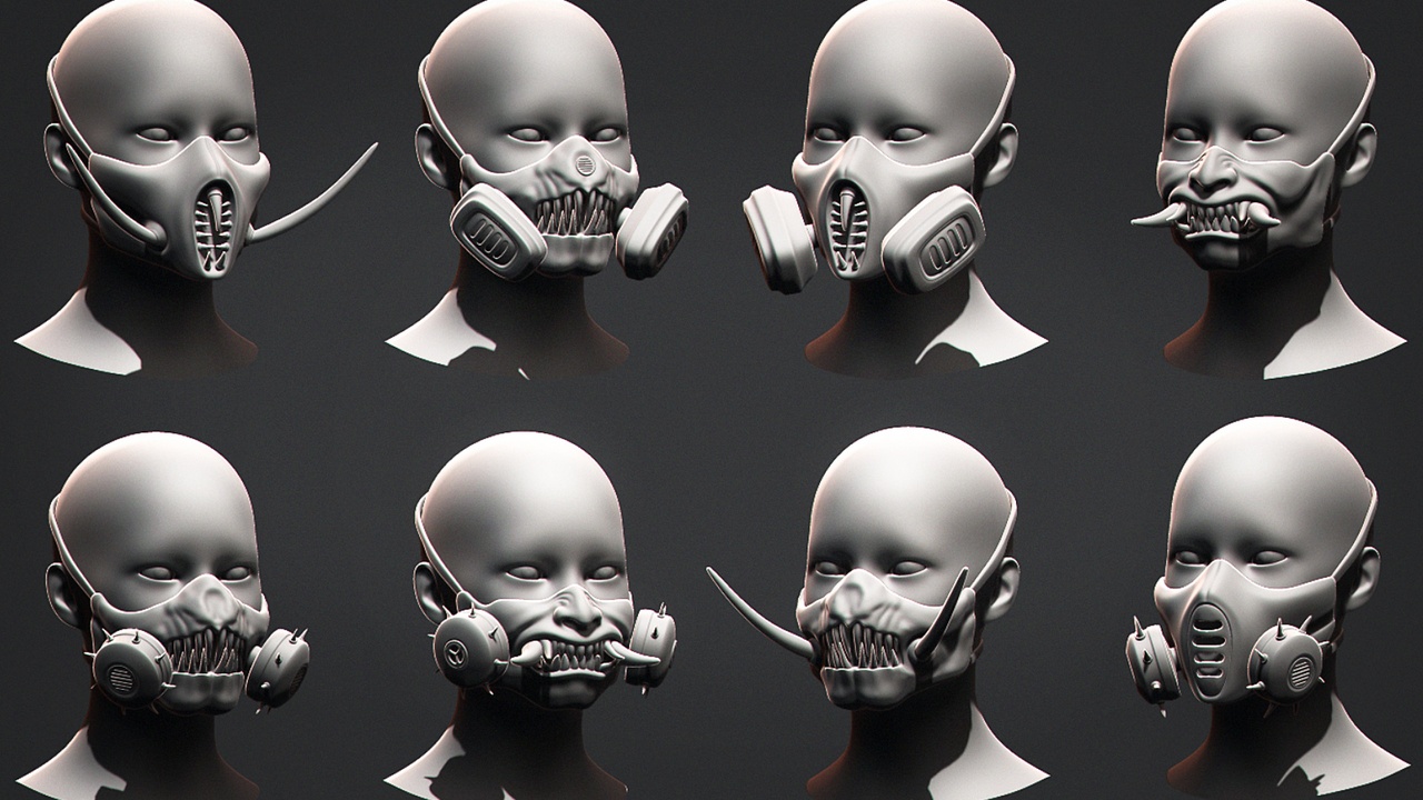 Media 1 for listing Gas Mask Constructor Kitbash Vol 02