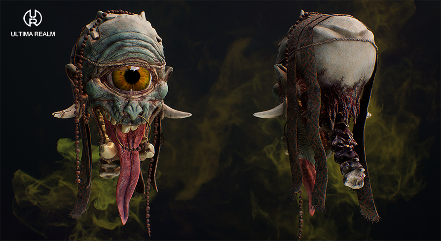 Nightmare Monster Mutant NPC Head | Fab