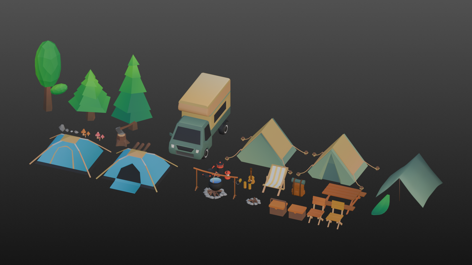 Forest Camping Asset Pack | Fab