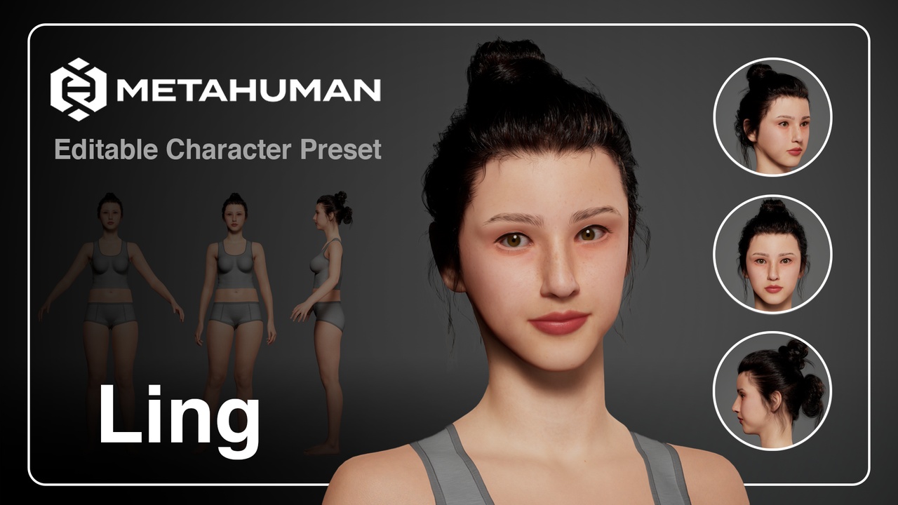 Mídia 1 do anúncio Ling - Editable Metahuman Character