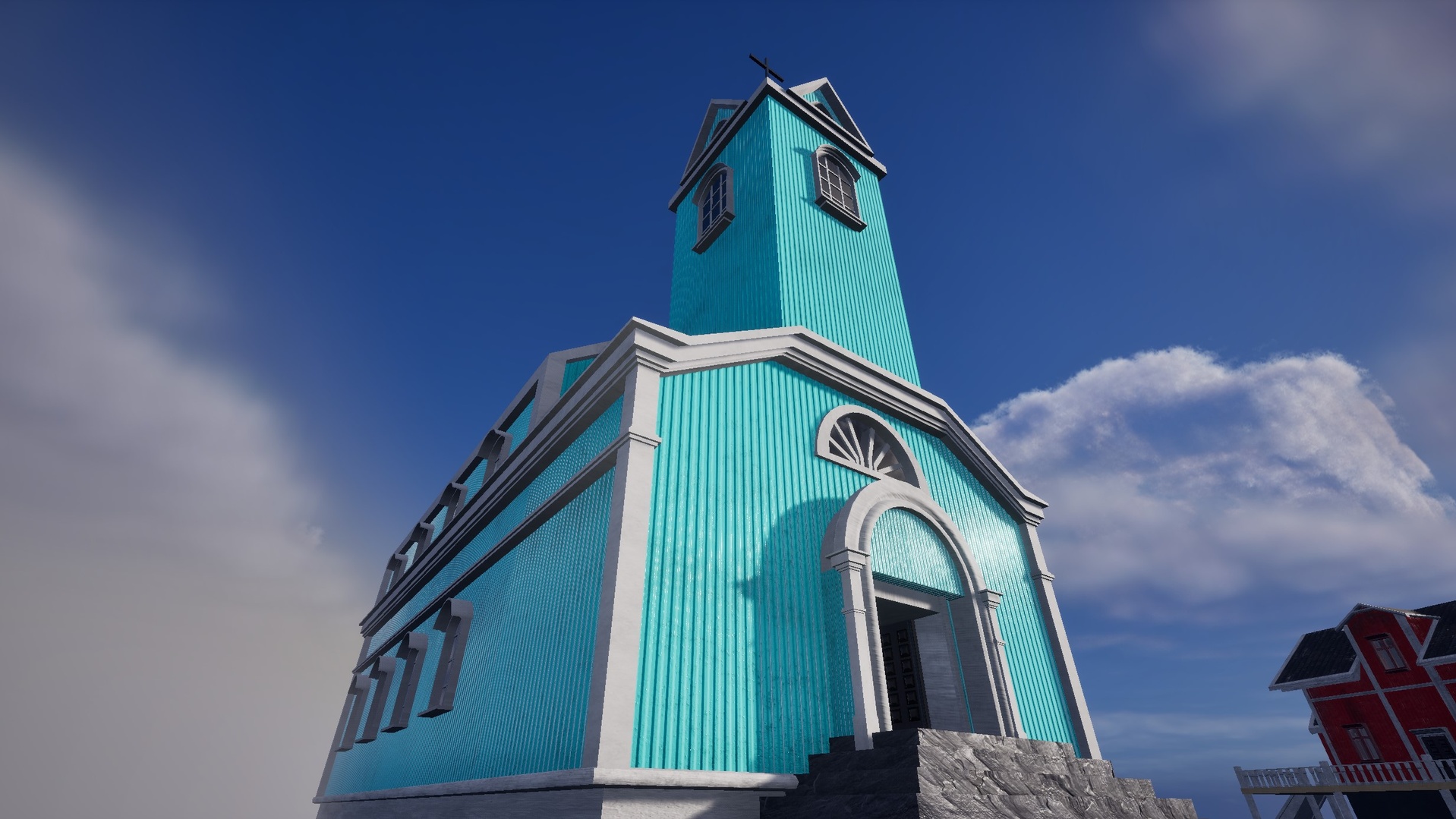 Nordic Rural Church + Interior ( Game Ready ) ilanı için 1. medya
