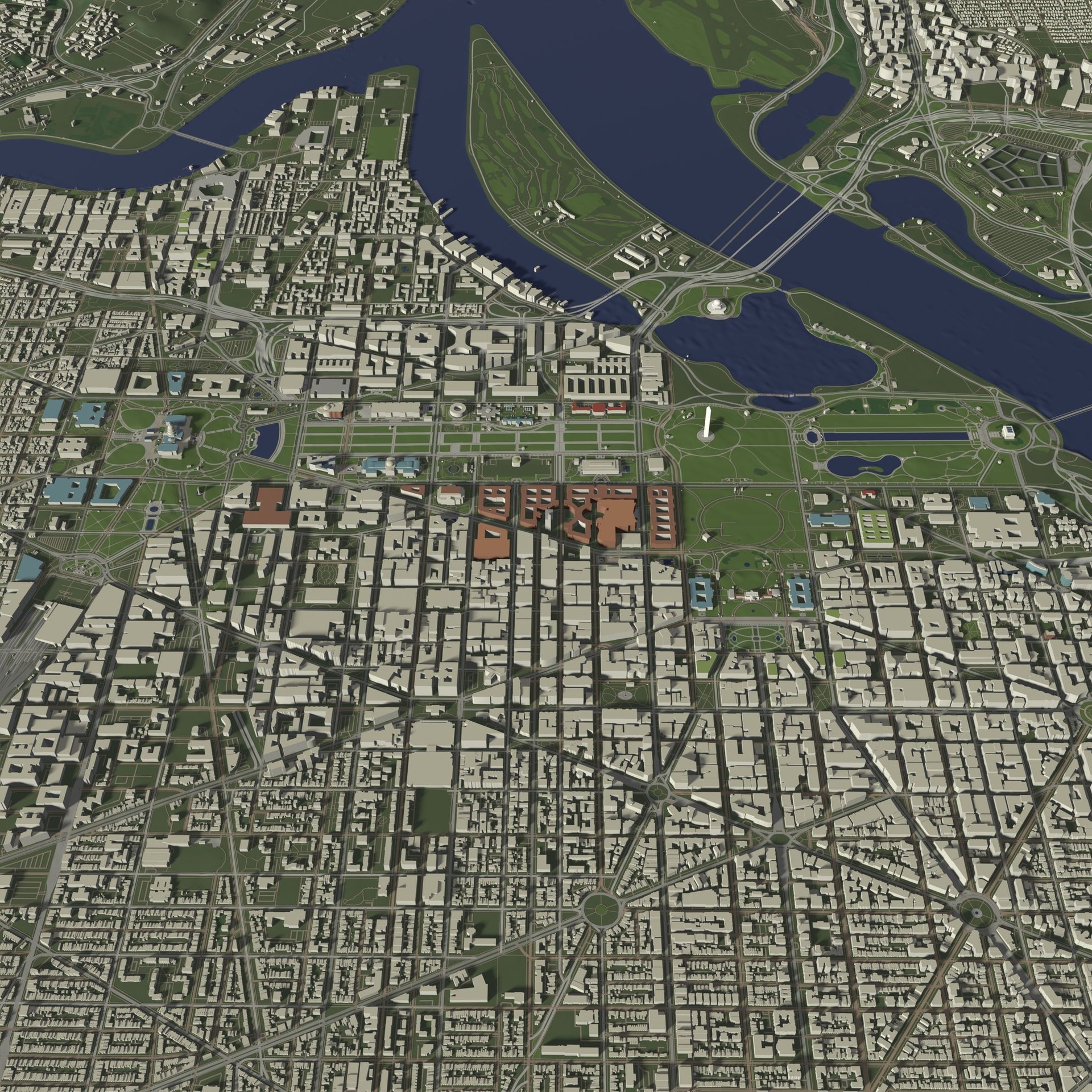 Media 1 for listing Washington DC USA - aerial scene