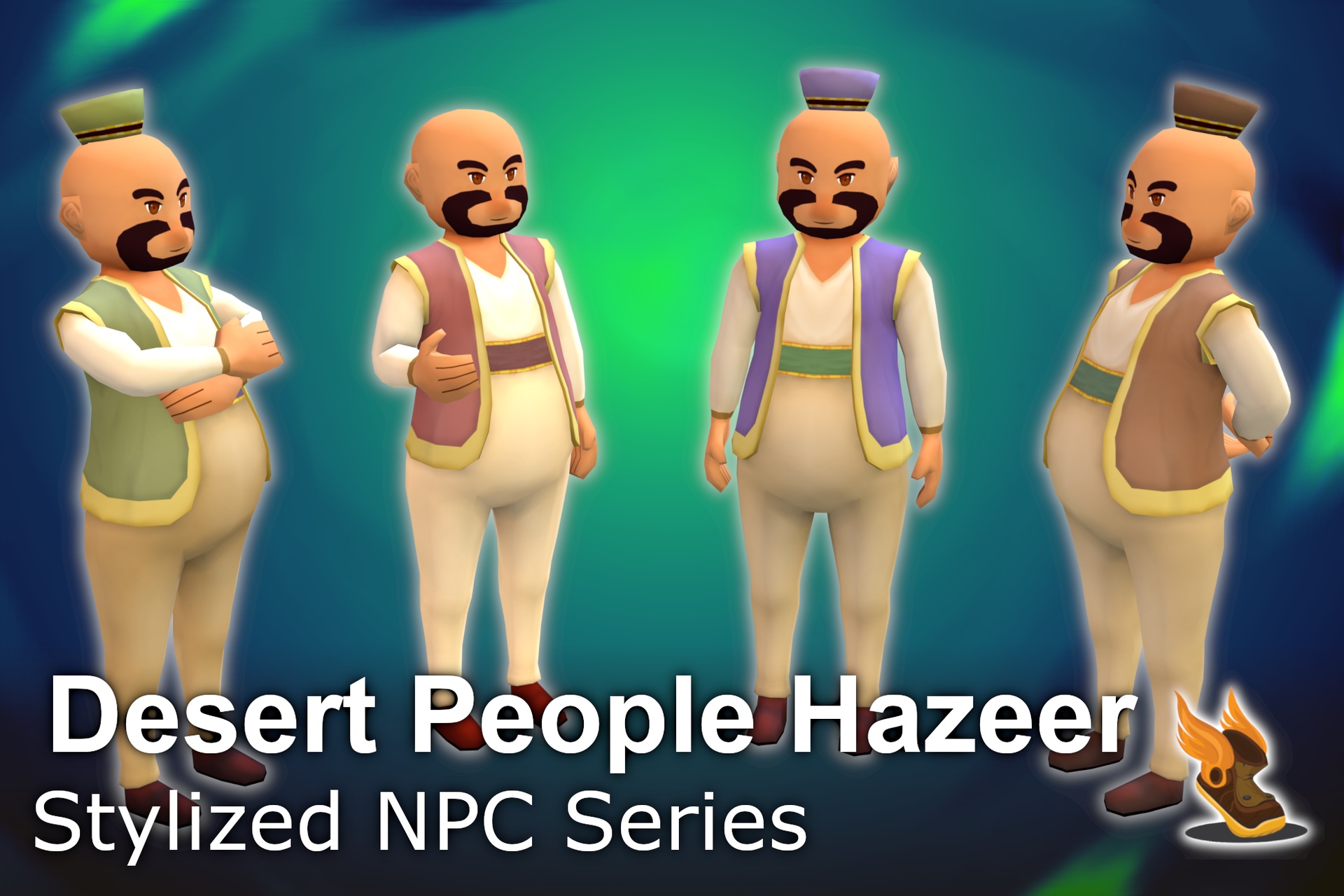 Media 1 for listing Stylized NPC - Desert People Hazeer