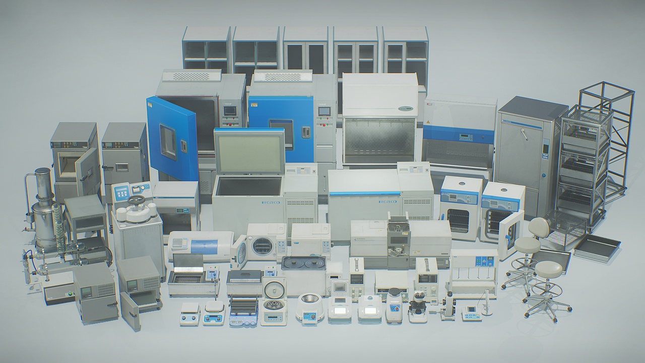Media 1 for listing Laboratory Equipment Props - 70+ Assets