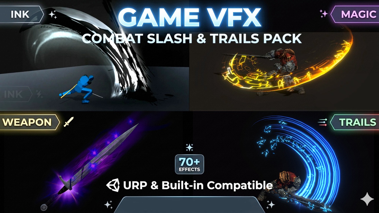 Media 1 for listing Game VFX - Combat Slash & Trails