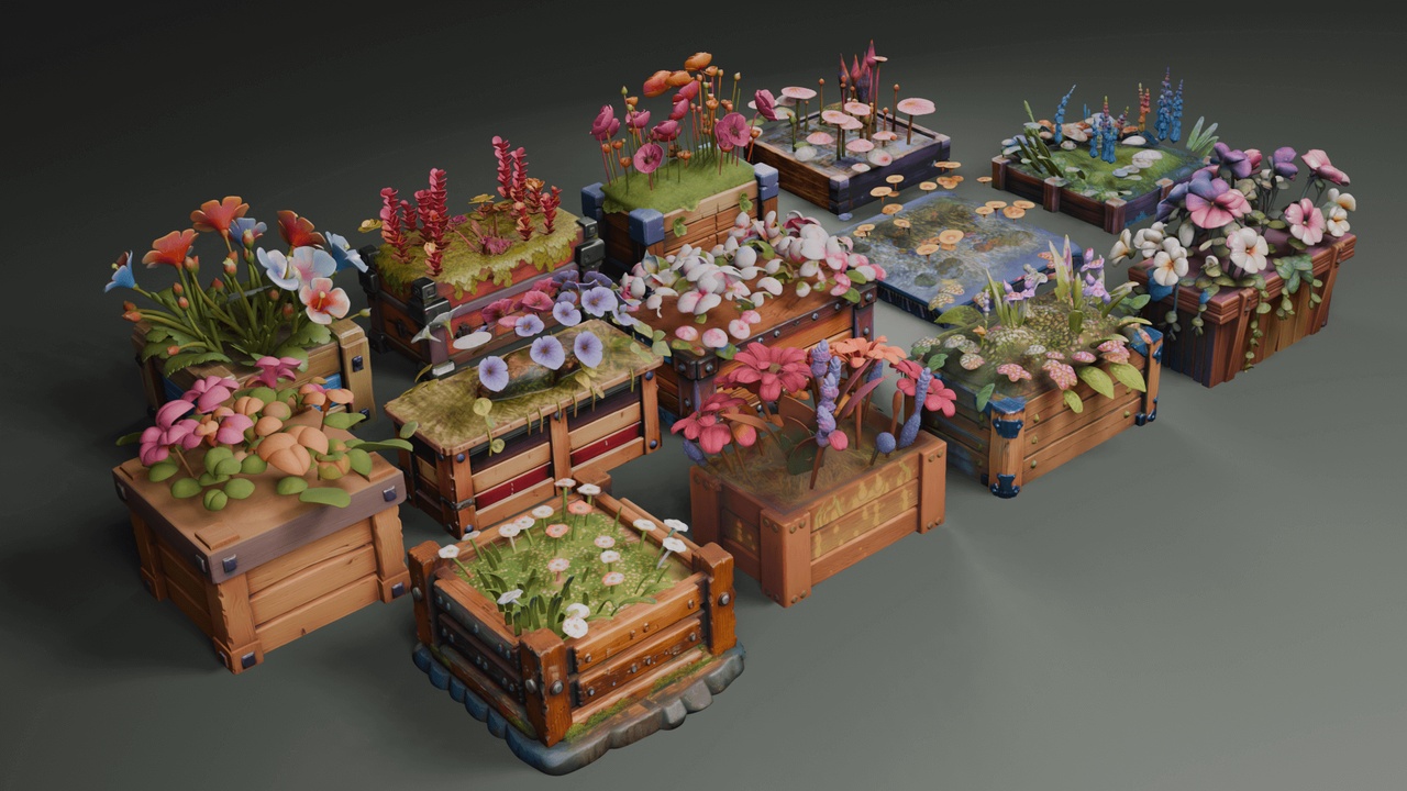 Media 1 for listing Stylized Flowerbeds🌹