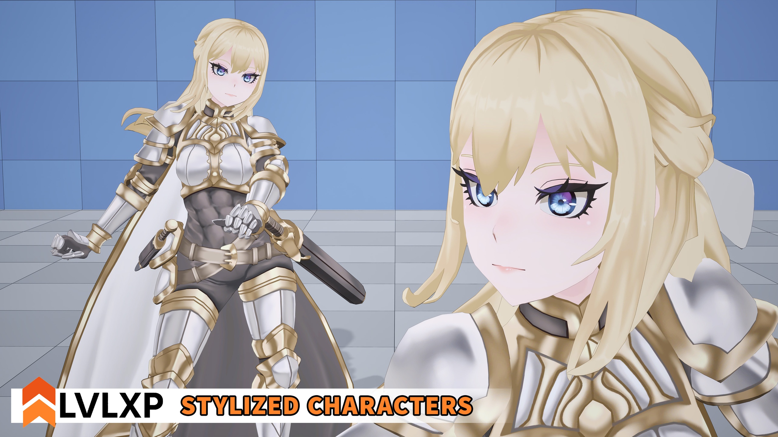 Media 1 for listing Stylized Characters - Animated Knight Lady "Erika"