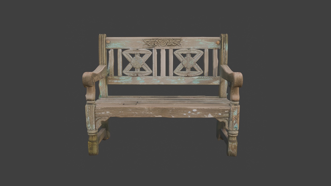 Media 1 for listing Old Time Wooden Bench