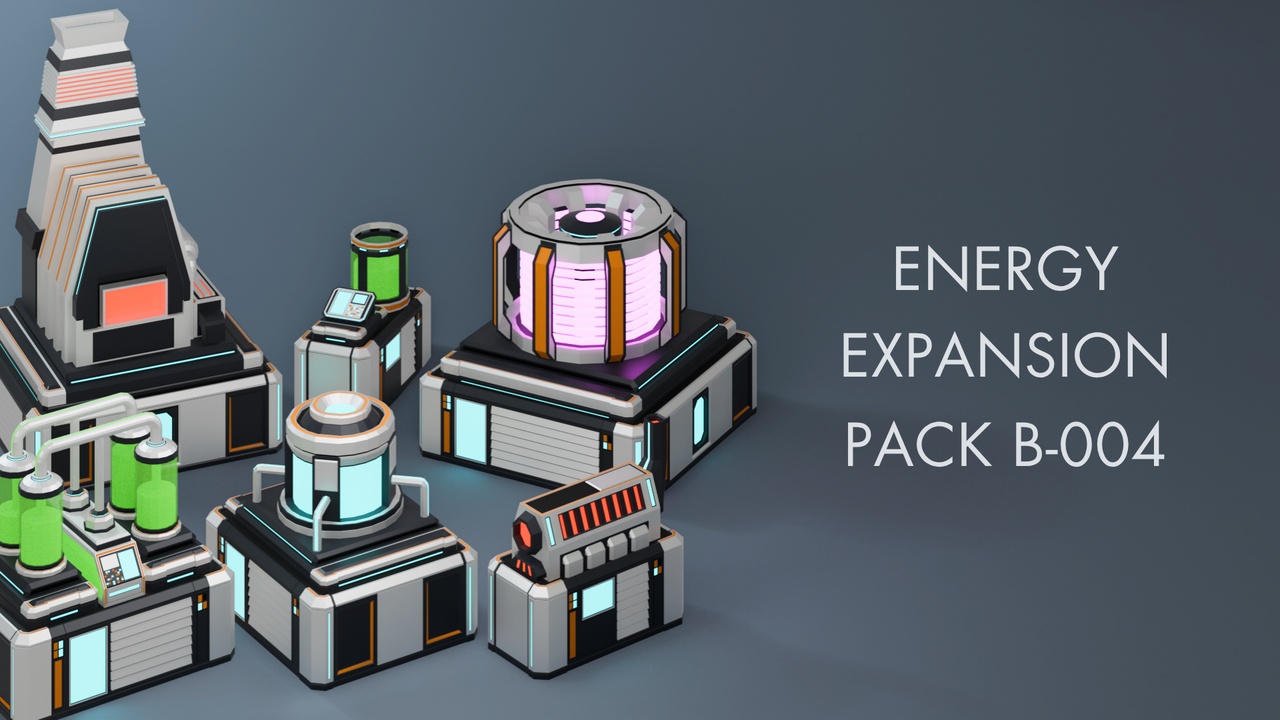 Media 1 for listing Low Poly Sci-Fi Energy Expansion Pack B-004