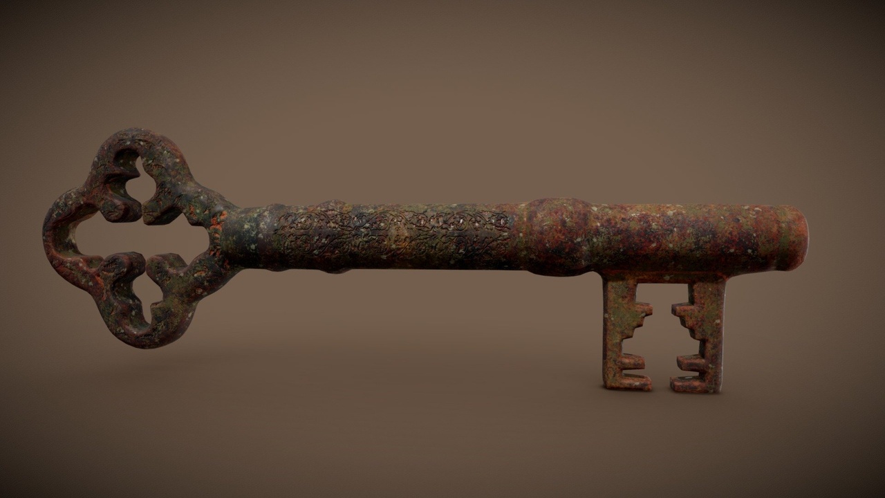 Fantasy Keys Rusted Rusted Medieval Key | Fab