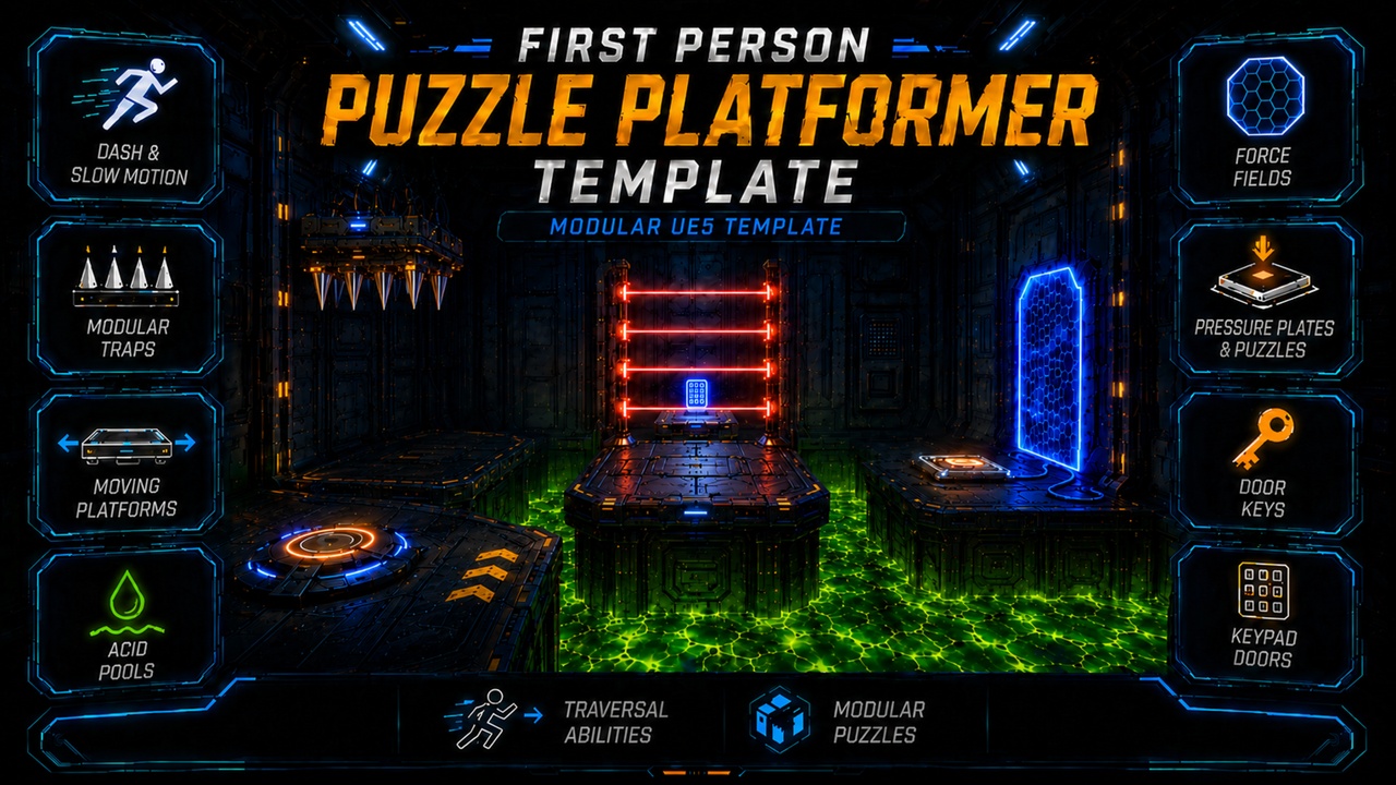 Media 1 for listing First Person Puzzle Platformer Template