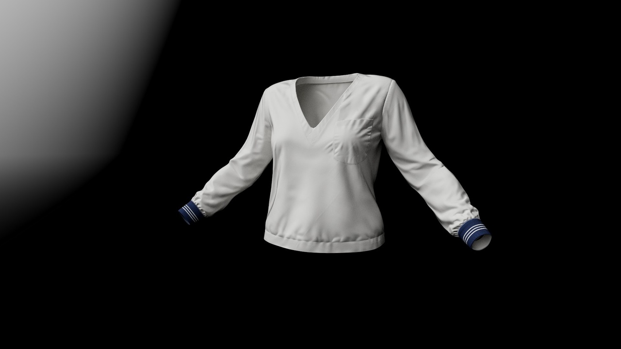 Media 1 for listing Japanese Sailor School Shirt – 2 Styles | MetaHuman Compatible