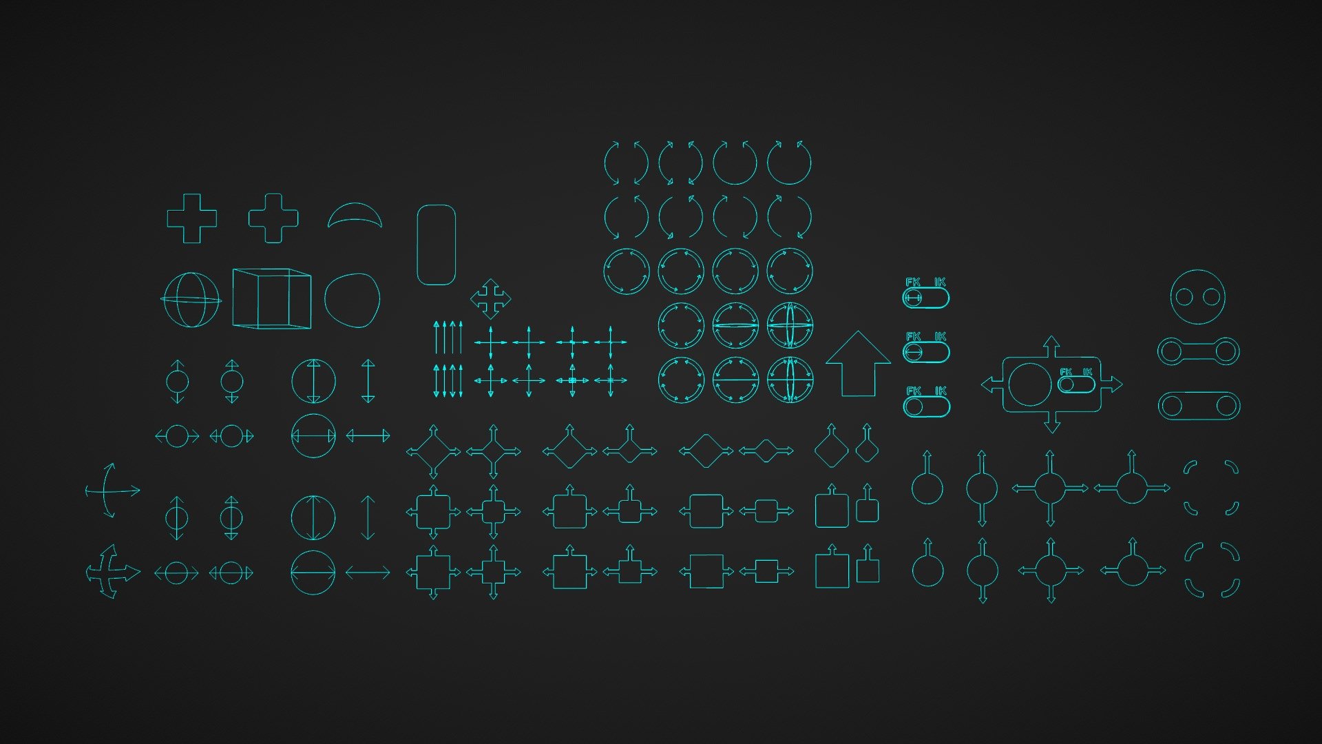 Malcolm Rig Controllers Ultimate Rig Controller Shapes Collection | Fab