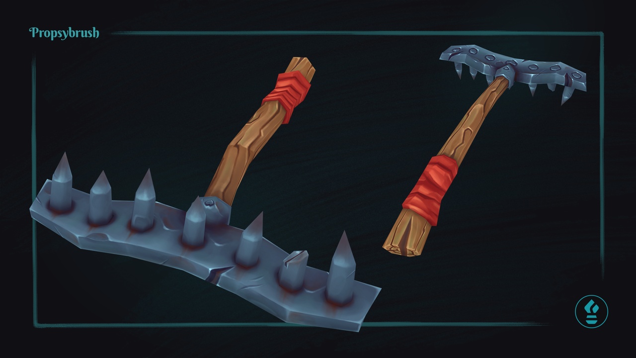 Media 1 for listing Low Poly Stylized Rake – Hand-Painted Game-Ready 3D Asset