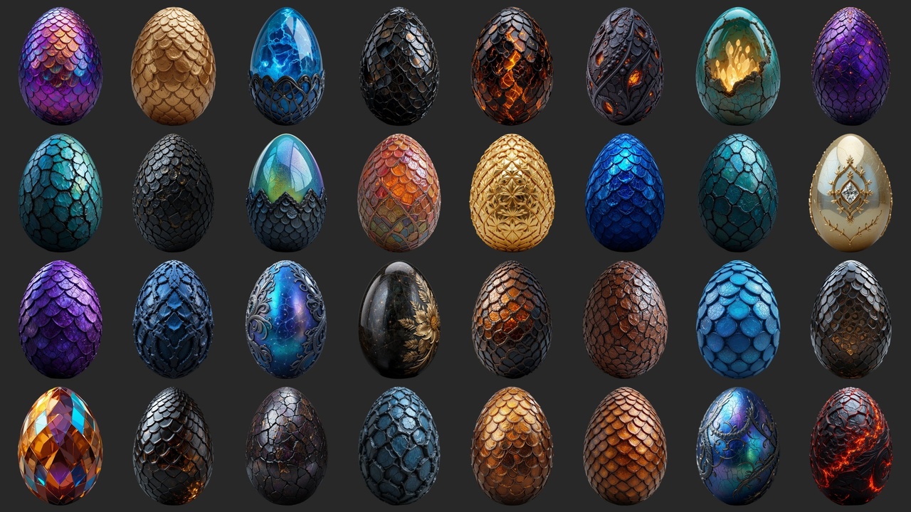 Media 1 for listing 256 Dazzling Fantasy Eggs - Icons