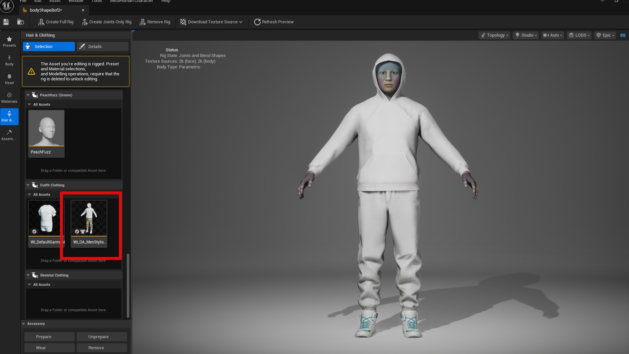 Media 1 for listing Men Stylish Hoodie Outfit - Metahuman Sportswear Sets Clothes Parametric PBR