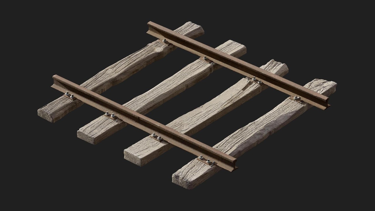Standing Module Train Track Modular Railway Track | Fab