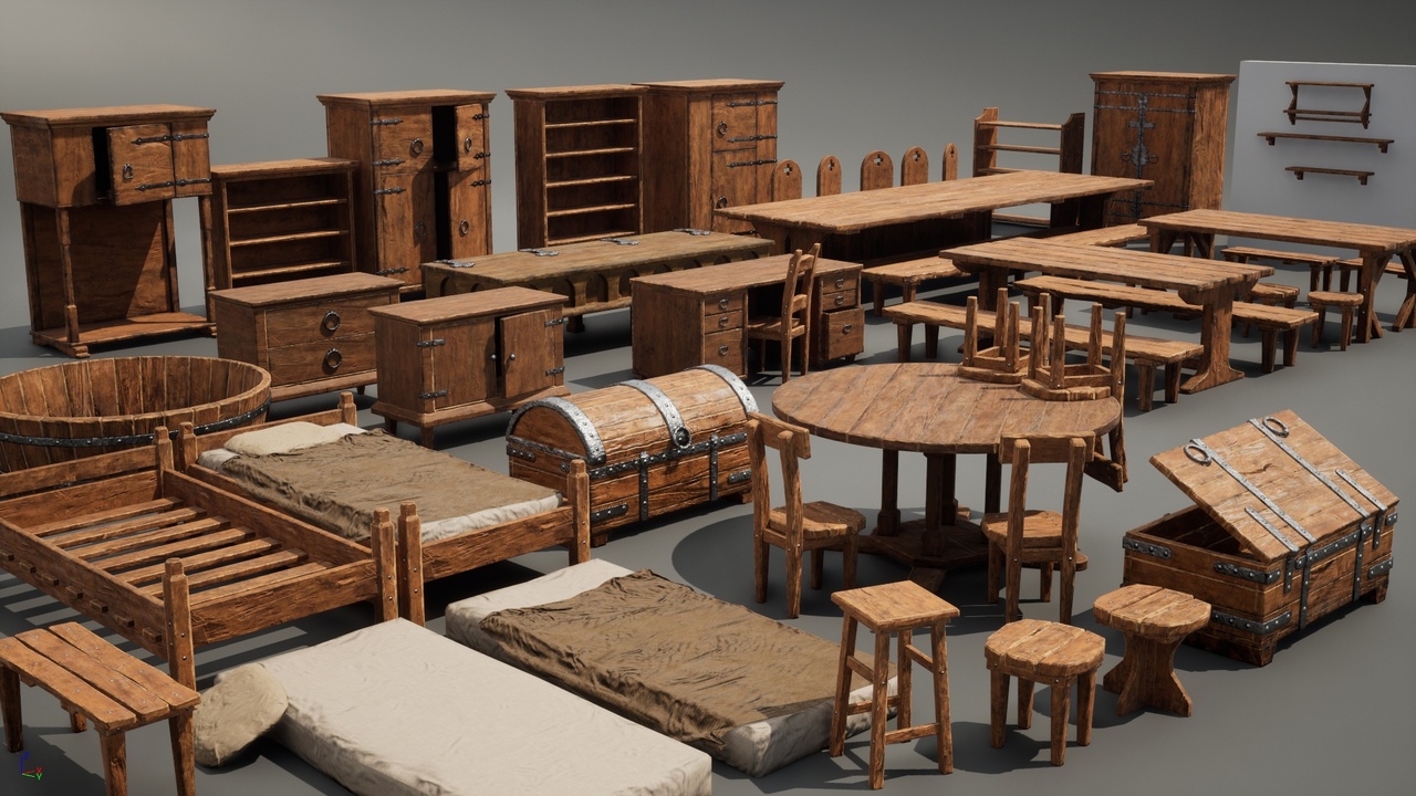 Media 1 for listing Medieval Furniture Optimized