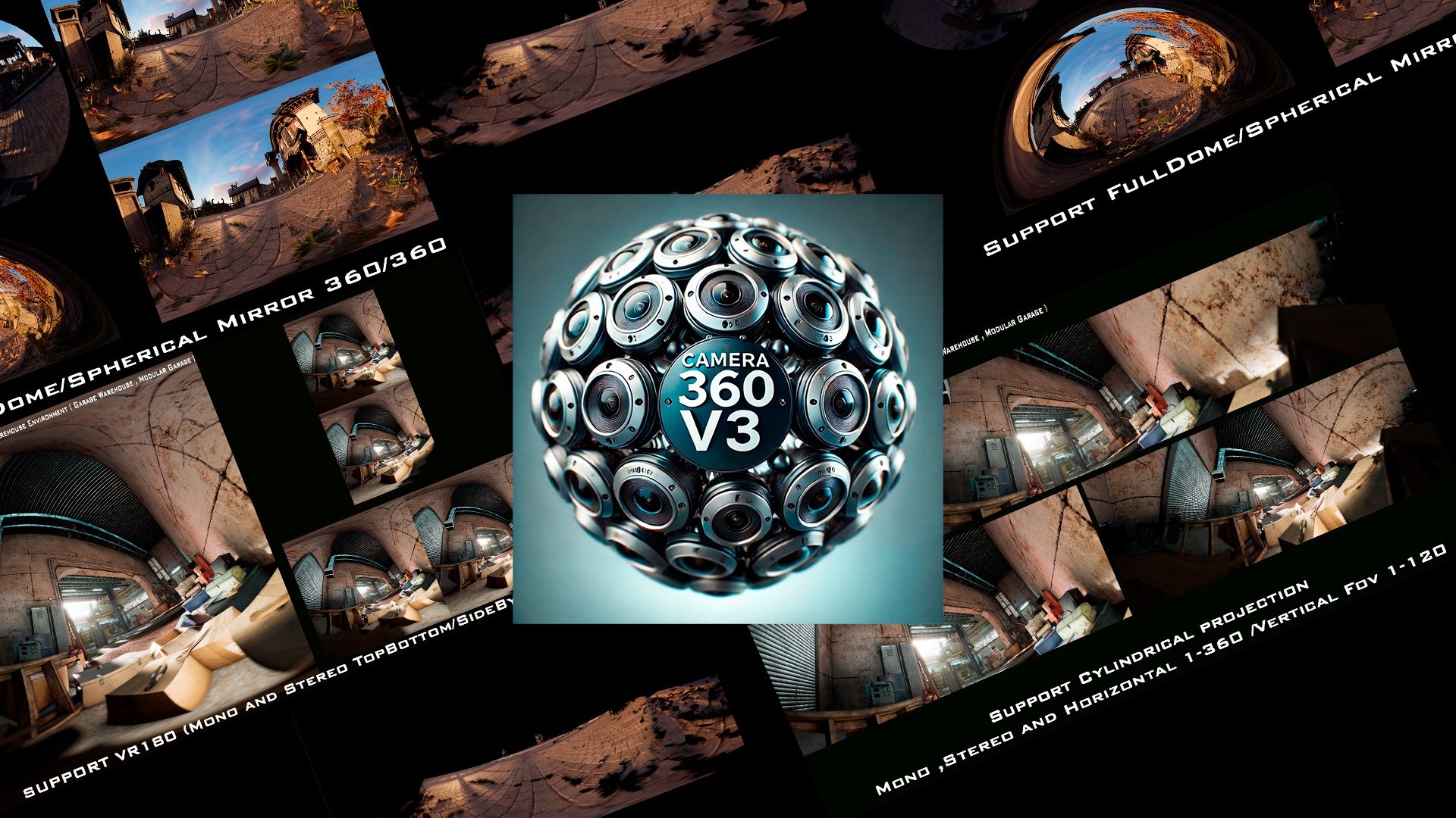Camera 360 V3 (Panoramic, VR180, FullDome, Cylindrical Mono and Stereo ...