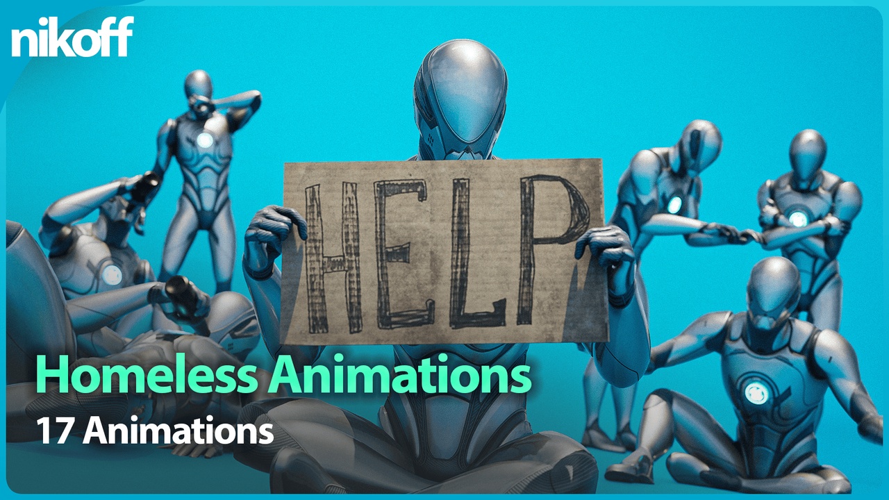 Media 1 for listing Homeless NPC Mocap Animation Pack