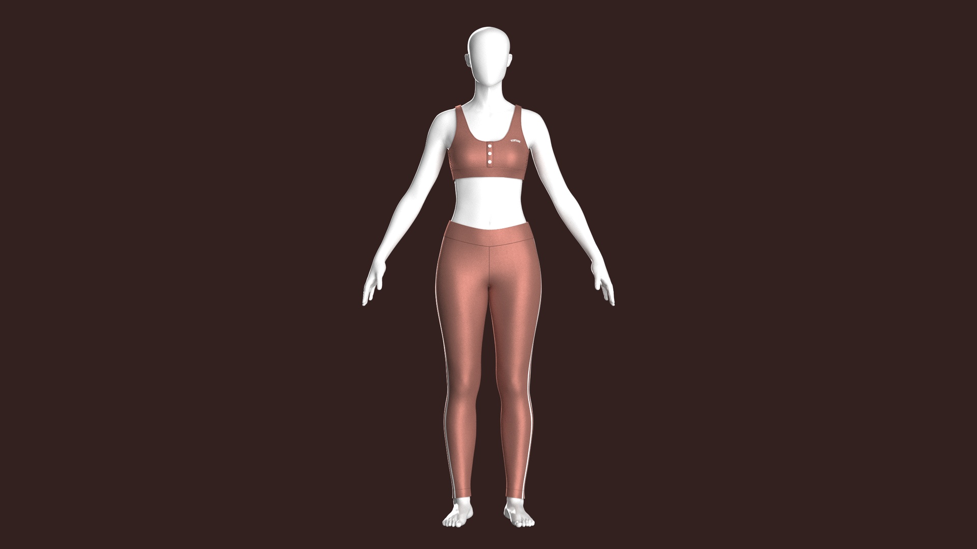 Media 1 for listing Girls Bralette With Leggings V3 | High Poly