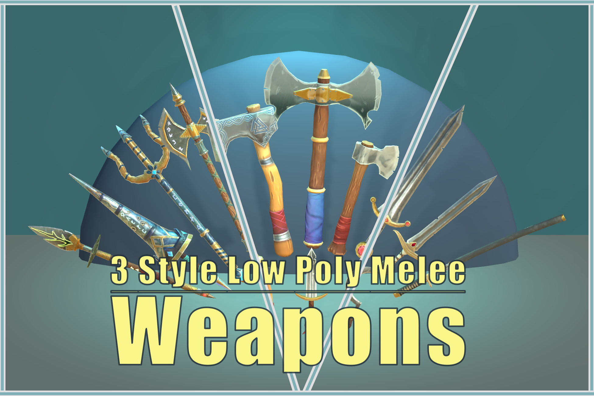 Stylized-Realistic Melee Weapon Pack | Fab