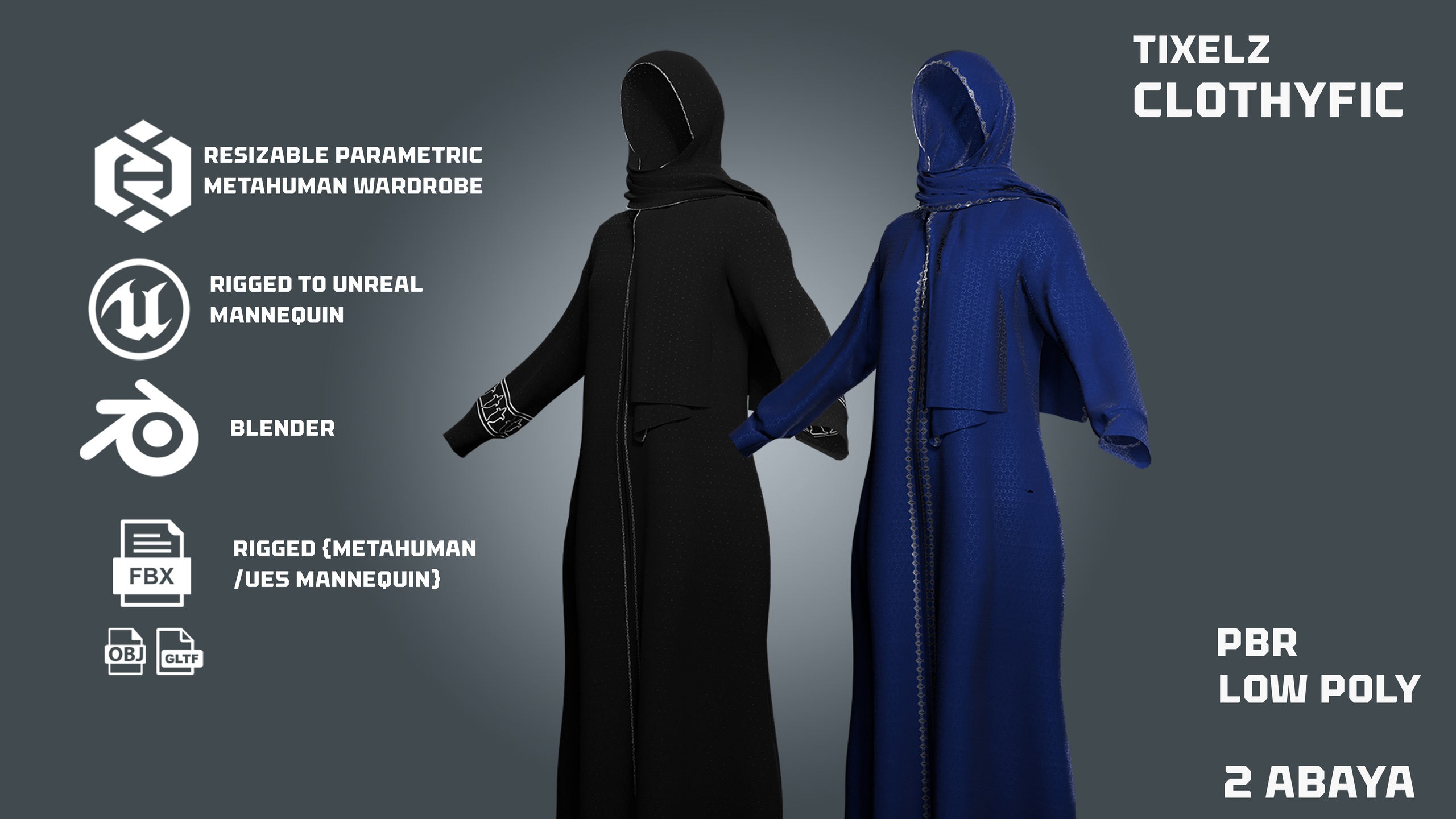 Media 1 for listing 2 Abaya set - clothyfic set