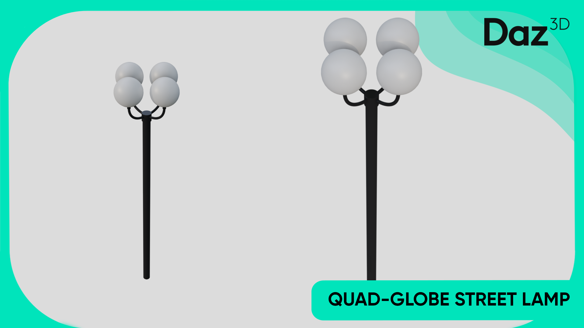 Quad-Globe Street Lamp | Fab