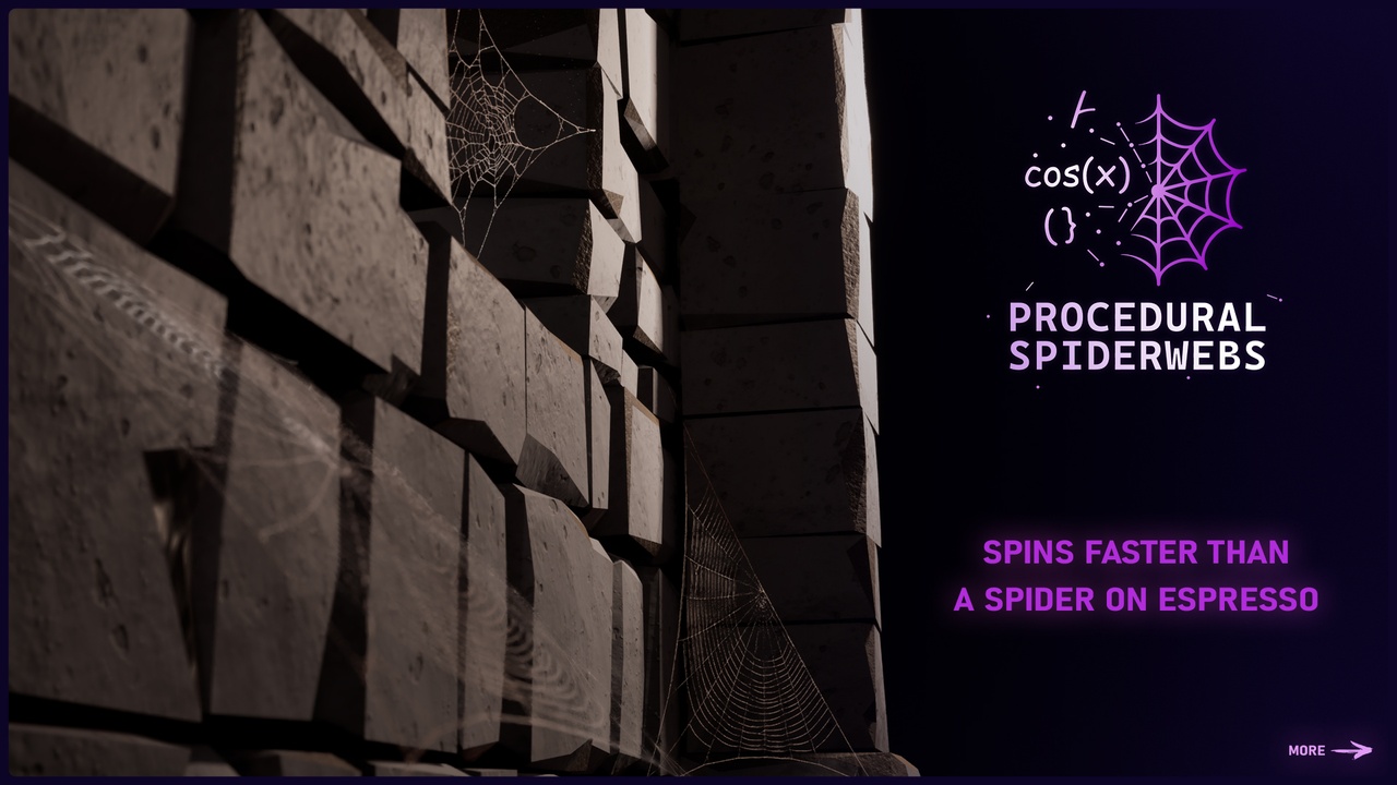 Медиа 1 для объявления Procedural Spiderwebs 🕸️