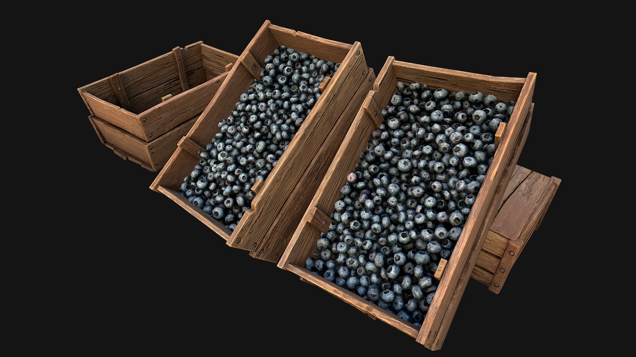 Media 1 for listing Blueberry Crate Box Berries Bazaar Food Dessert