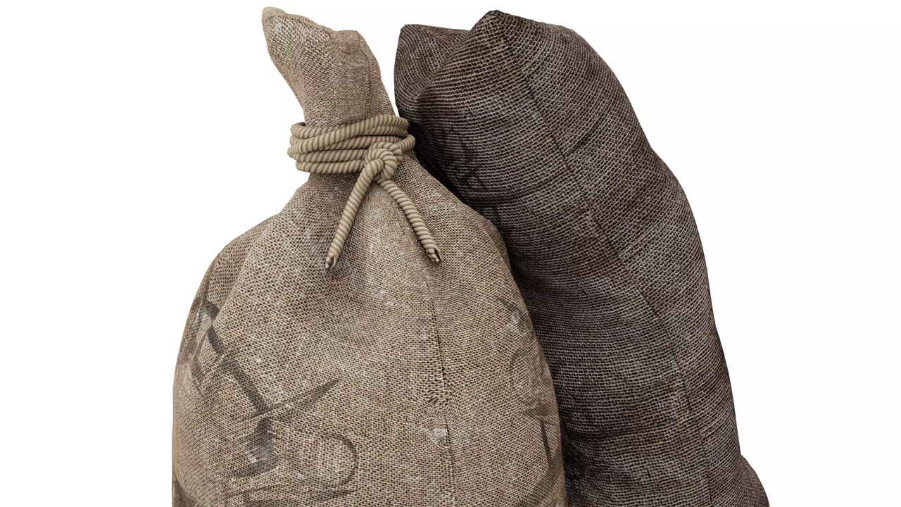 Media 1 for listing Fabric Sacks and Rope Asset Pack (Low-Poly 3D Model)