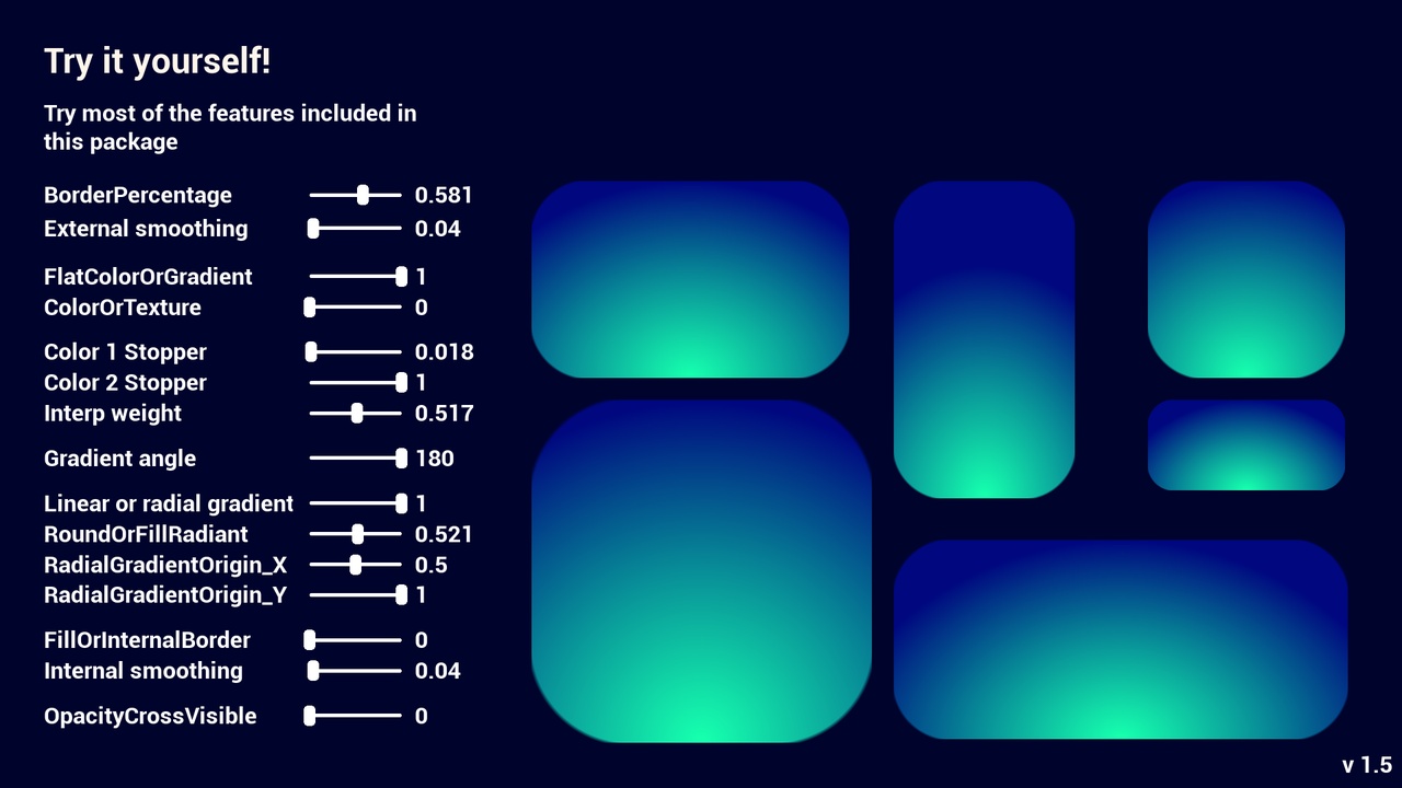 Media 1 for listing Procedural UI: background and borders UMG material KIT