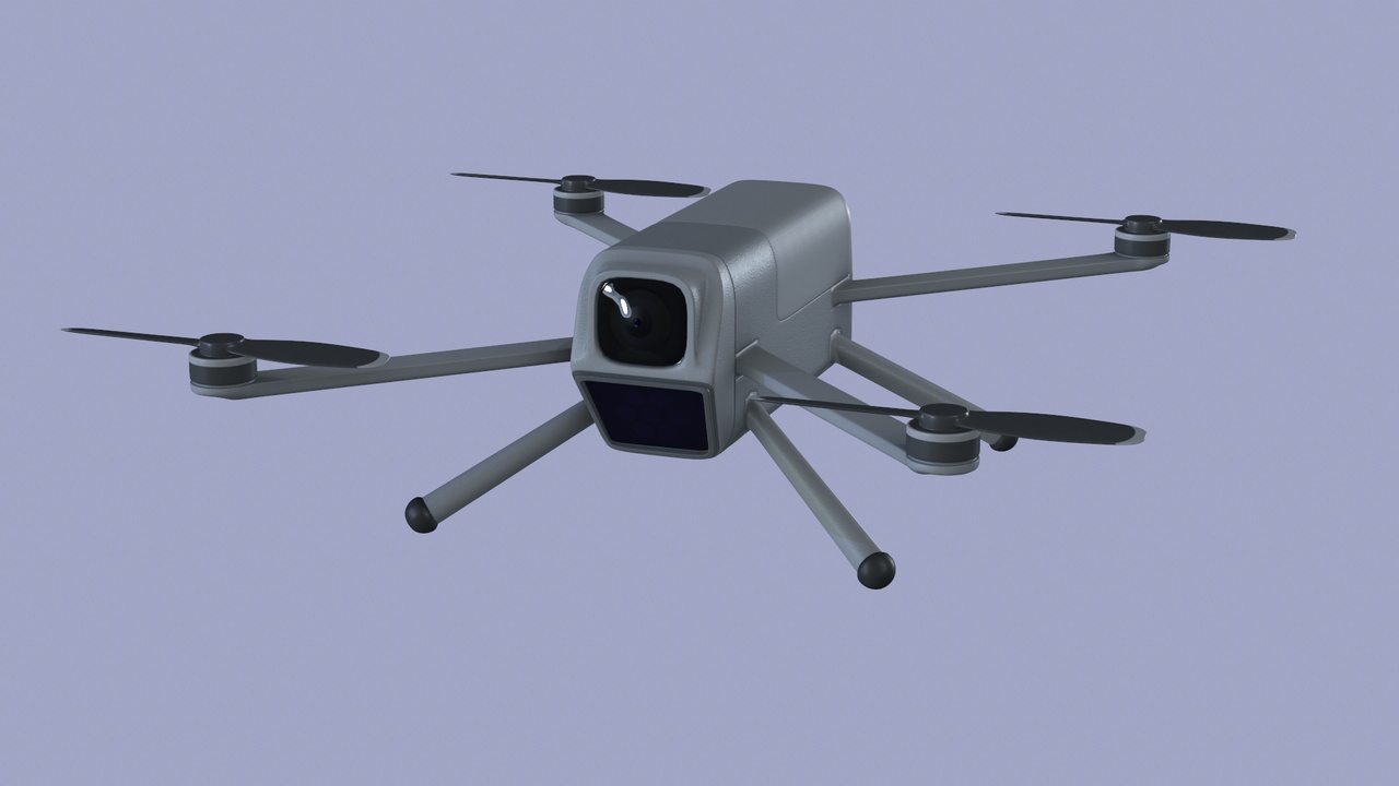 Media 1 for listing Civilian Surveillance Drone with LiDAR – High-Poly 3D Model | PBR | FBX OBJ Maya