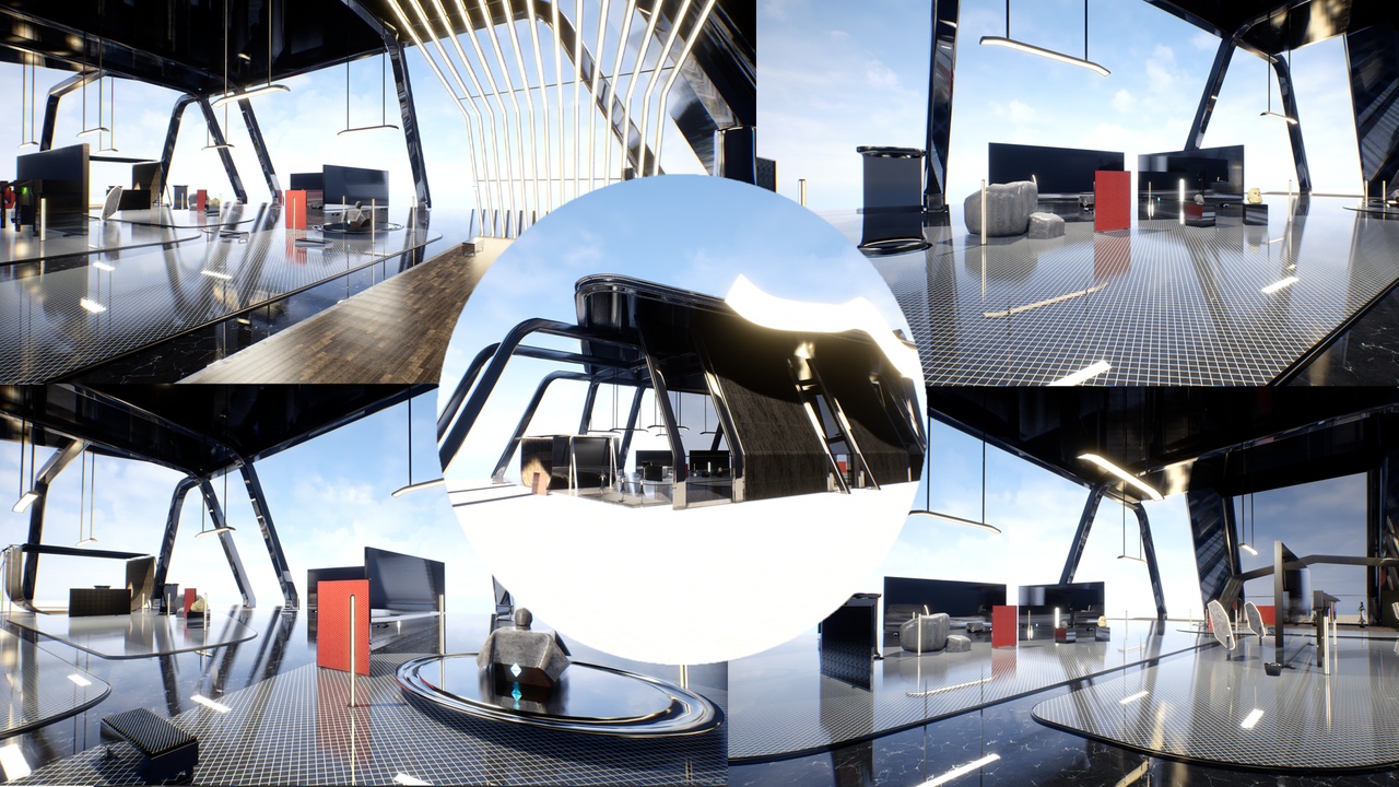 Media 1 for listing Modular Futuristic NFT Gallery Showroom