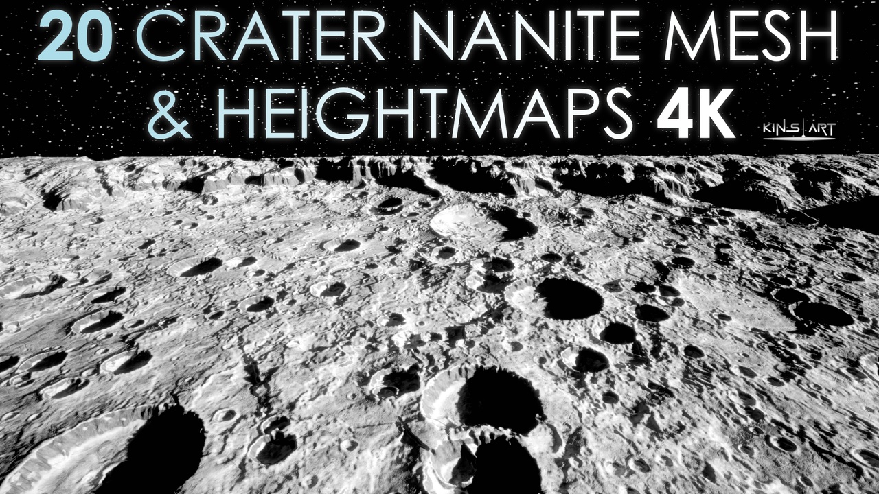 Media 1 for listing 20 Craters Nanites Meshs + 20 Heightmaps 4K