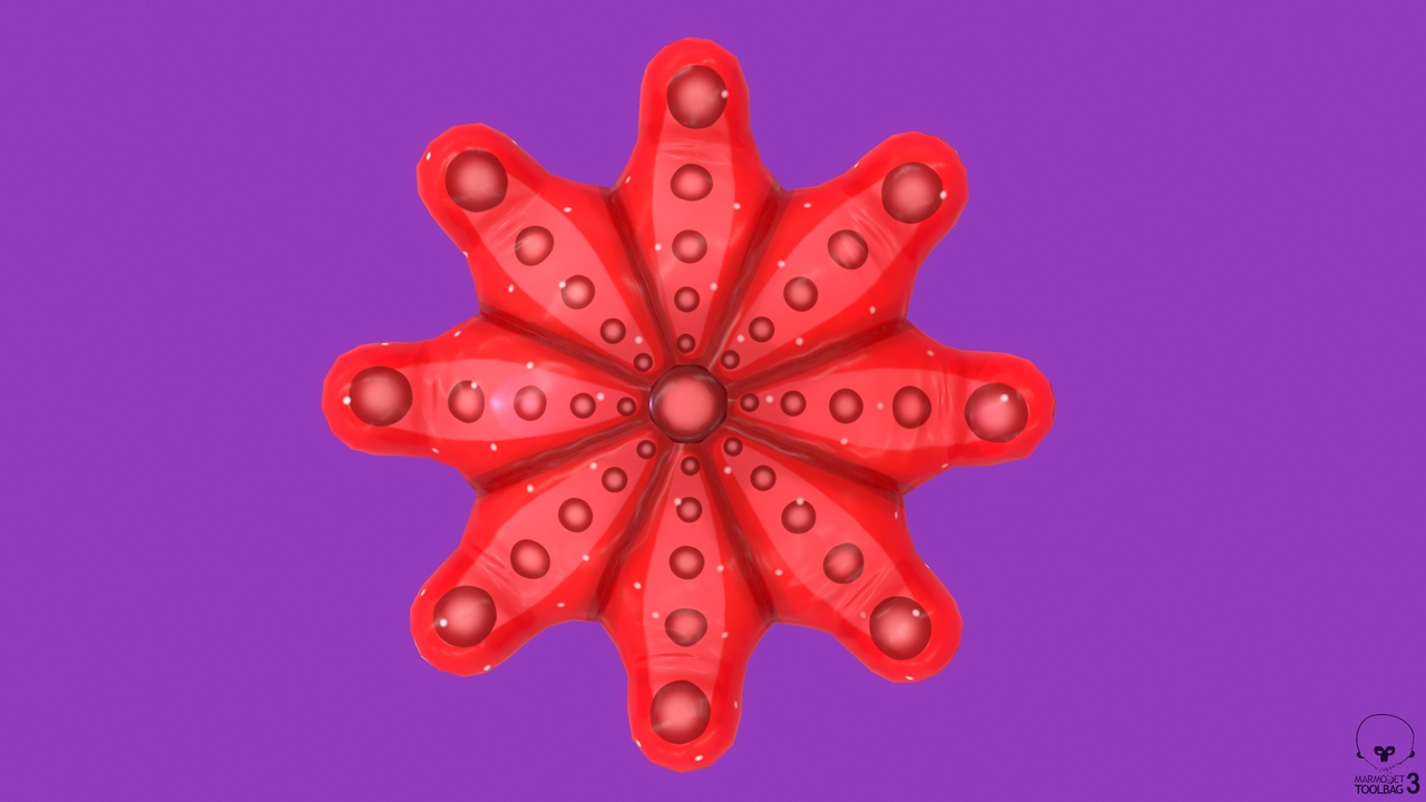 Media 1 for listing Stylized Starfish Pillow Cartoon Cushion Low-poly 3D model
