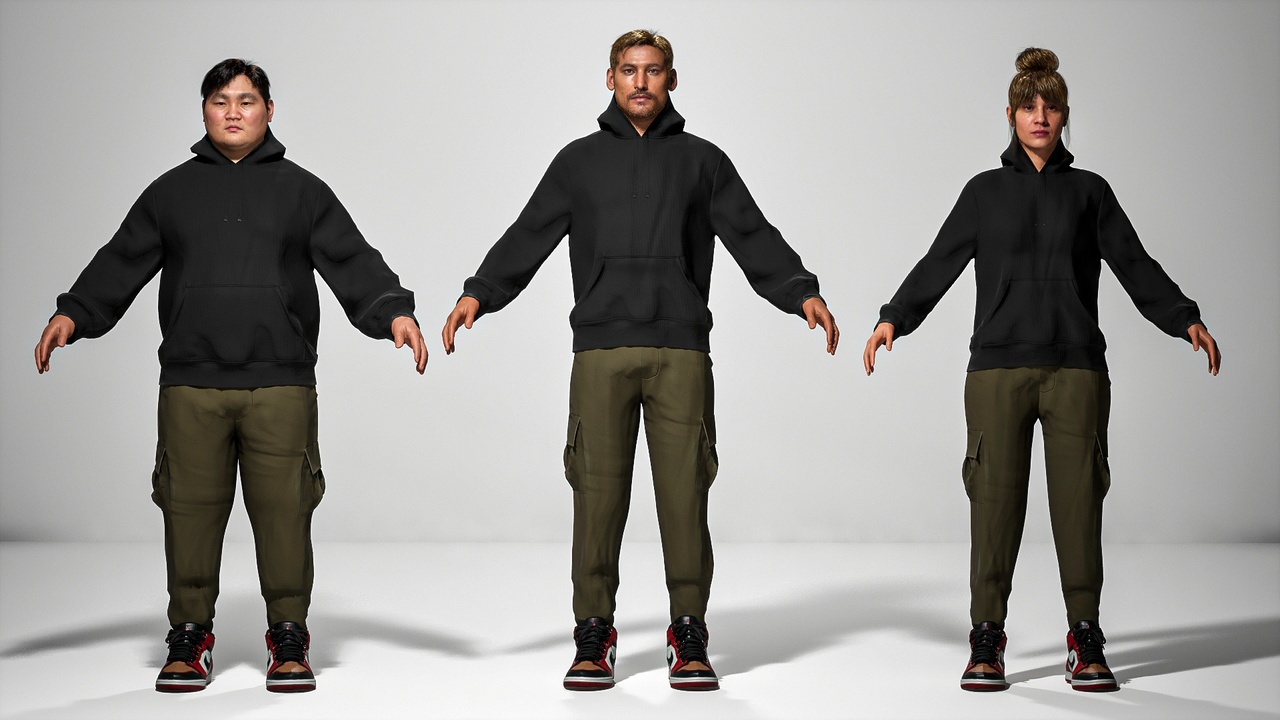 Media 1 for listing Urban Streetwear Casual Outfit for MetaHuman (Resizable | Full Outfit)