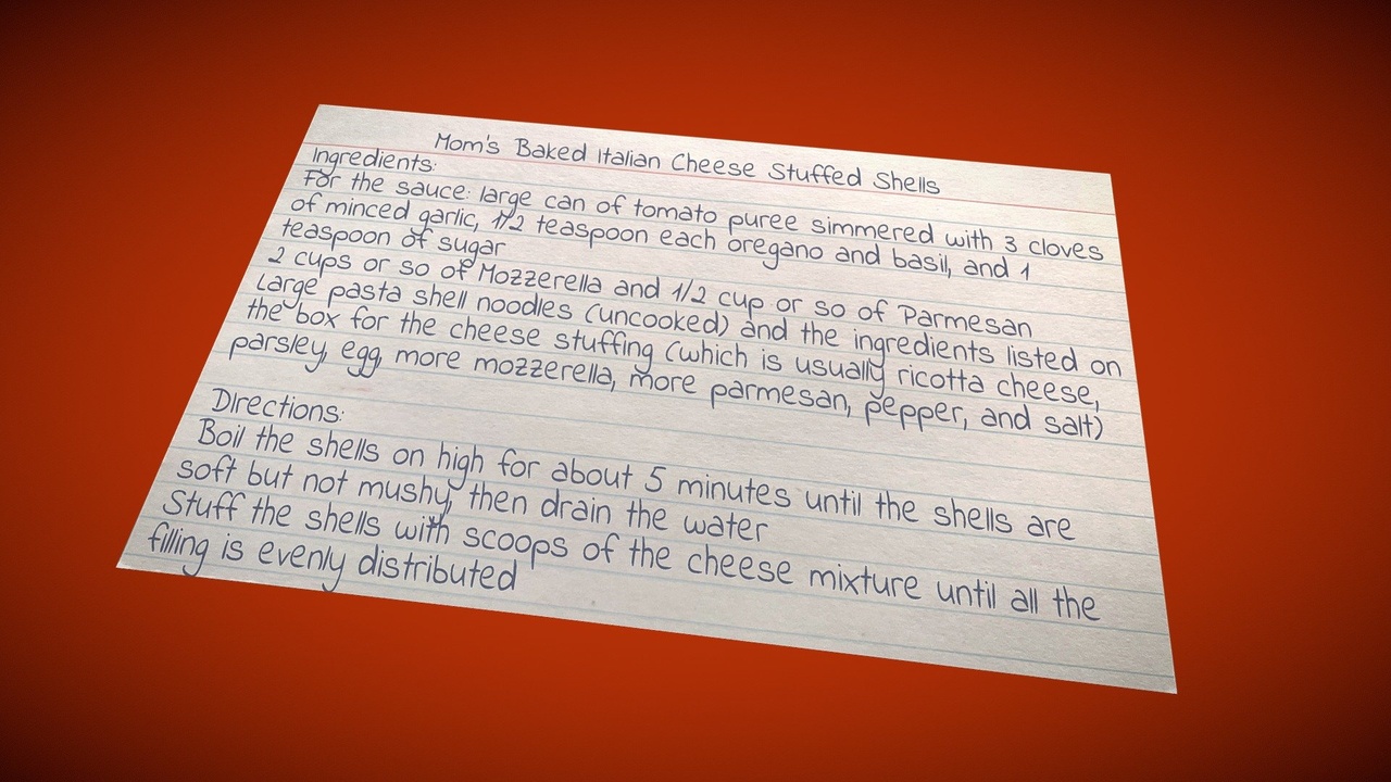Media 1 for listing Mom's Recipe