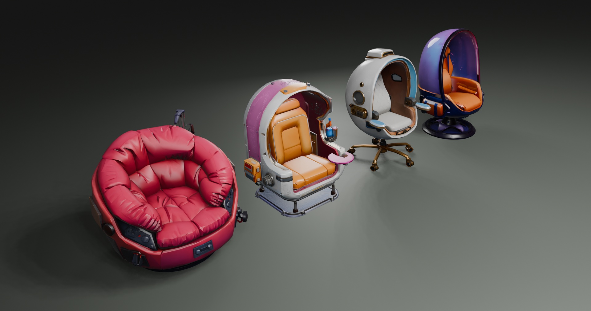 Media 1 for listing Stylized Chairs Set 3🪑