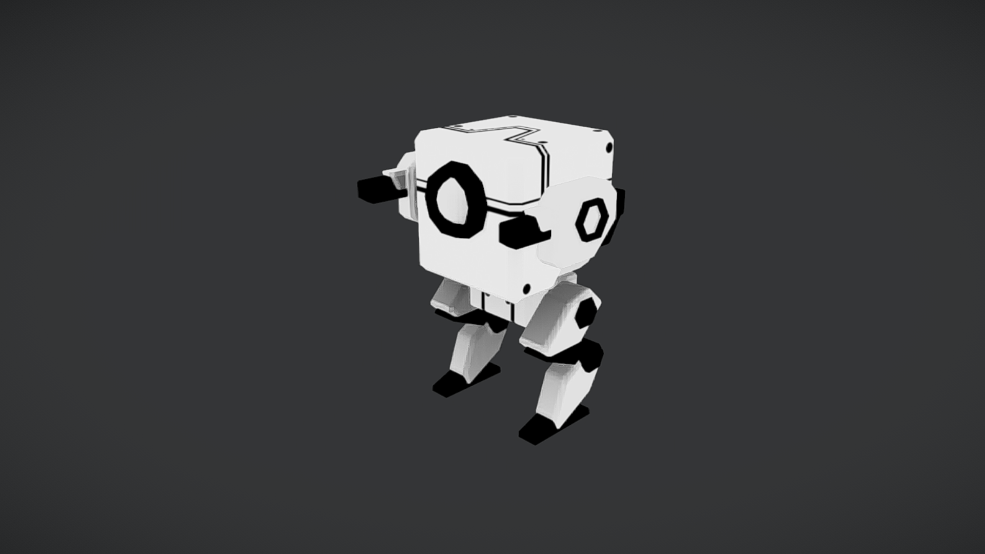 Bipeddled Bot Mech Robot - Animated Bipedal bot - Ultra low poly | Fab