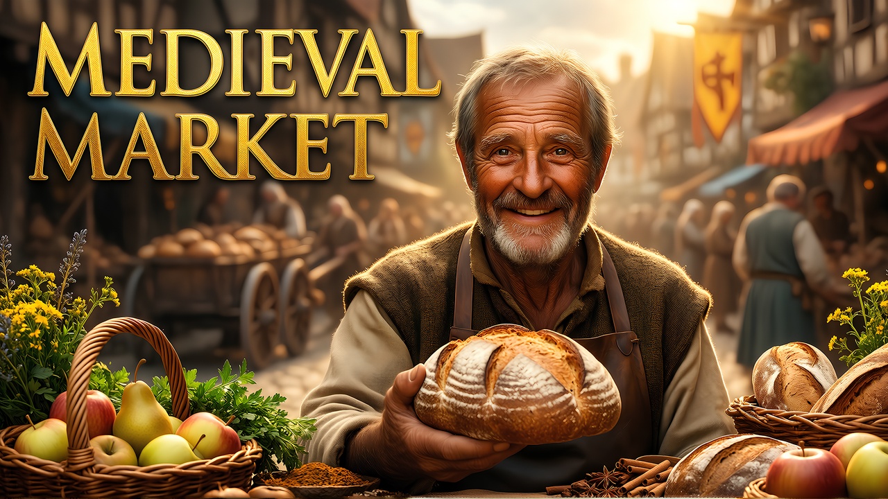 Media 1 for listing Medieval Fantasy Market Music Pack – Ancient City & RPG Trading Ambience