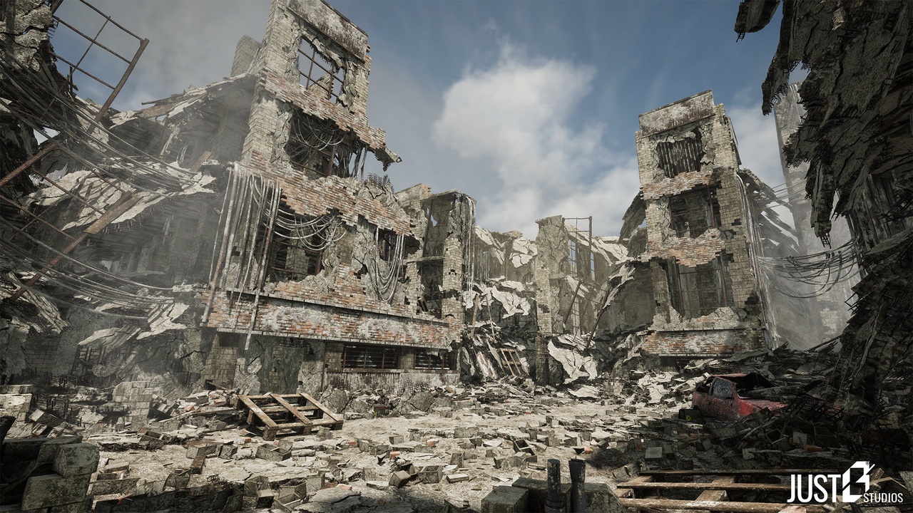 Media 1 for listing Modular Destruction Site Environment (Ruins,Destroyed,Buildings) / Unity Engine