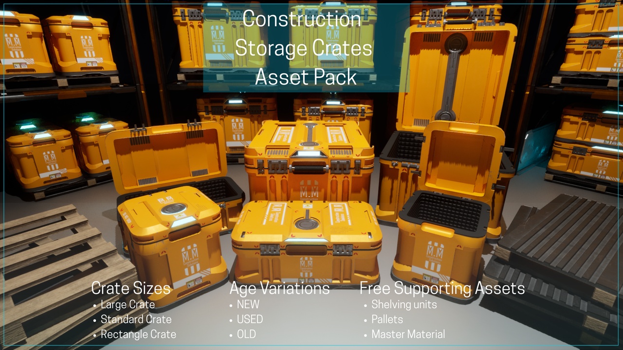 Media 1 for listing Construction Storage Crates Asset Pack